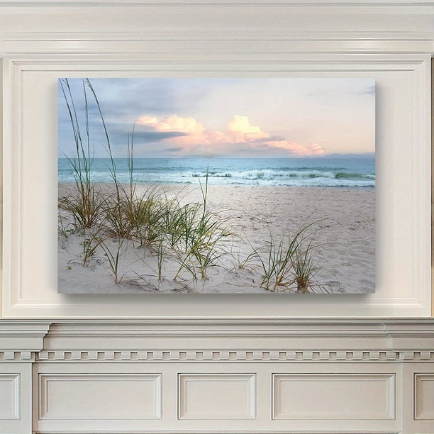 1pc, Home Wall Art Sunset View At Calm White Sandy Beach Canvas Prints For Living Room Office Walls No Frame