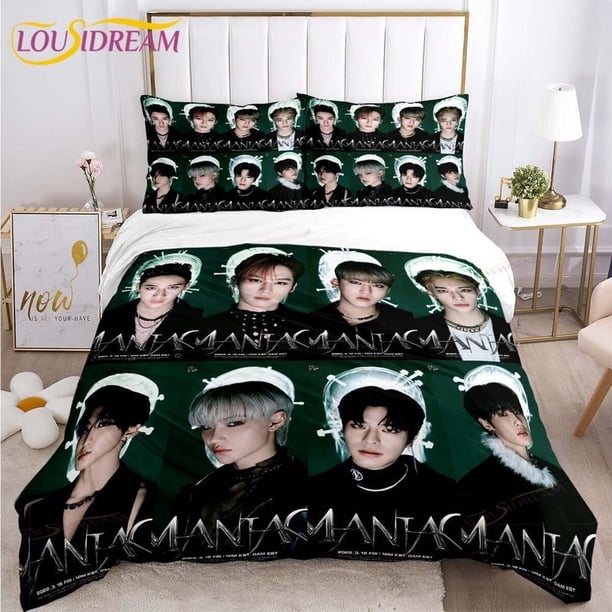 Stray Kids Kpop 3 Quilt Duvet Cover Set Bedspread Queen Pillowcase3-Piece Bedding Set