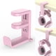 thumbnail image 1 of Soporte ajustable para auriculares - Soporte para auriculares de juegos de PC con giro de 360 grados, colgador con abrazadera para debajo del escritorio, organizador con clip para cables -Rosa, 1 of 7