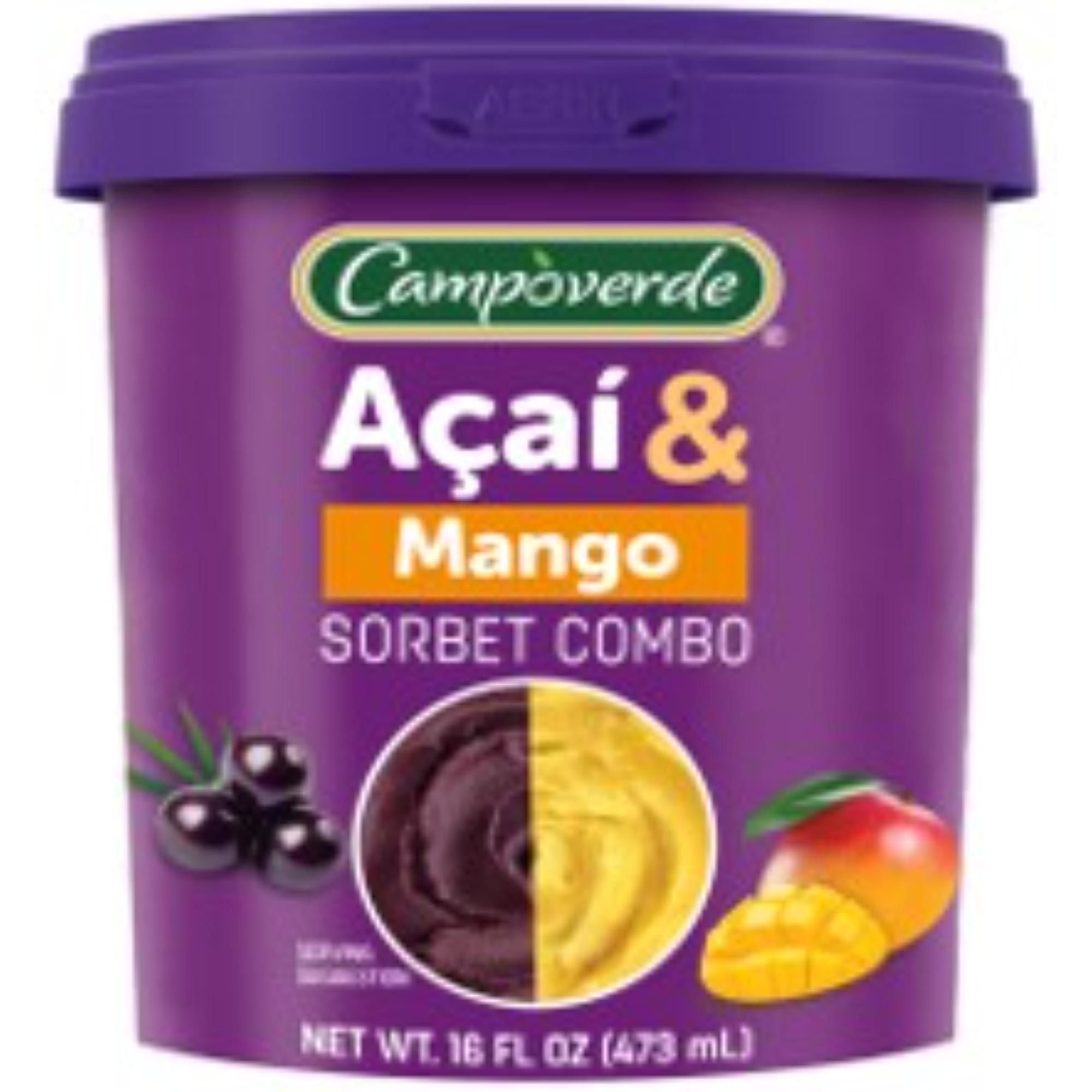 Helado Sorbete Acaí & Mango Pote 473 ml Campoverde