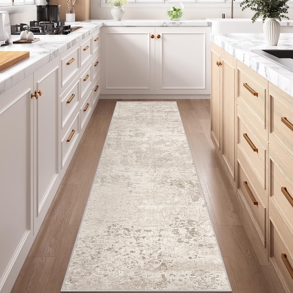 Alfombra Art&Tuft 76 cm × 244 cm Lavable Antideslizante Beige