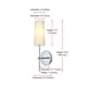 thumbnail image 2 of Aplique de Pared Living District Mel Metal Tela Negro Blanco, 2 of 9