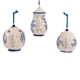 thumbnail image 4 of Set de adornos Kurt Adler, tetera azul Delft de porcelana, x3, 4 of 6