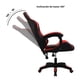 thumbnail image 4 of Silla Gamer Titan X Red Ergonómica Reclinable Roja y Negra Premium, 4 of 7