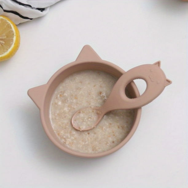1 Set, Baby Silicone Bowl, Baby Feeding Tableware, Feeding Silicone Tableware Set Bowl Spoon Set
