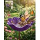 thumbnail image 1 of Estaca jardín flor metal hecha mano con baño abejas decoración exterior regalo polinizadores, 1 of 8