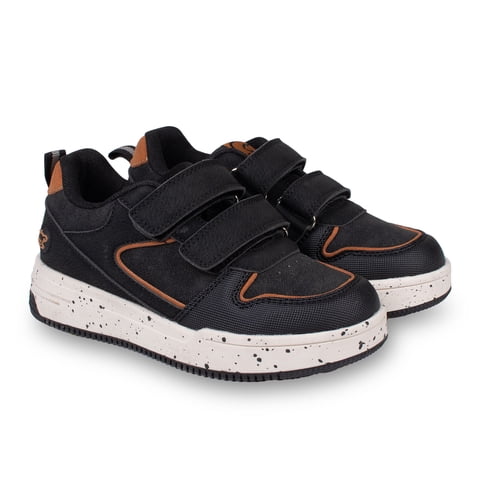 Pillin - Zapatilla Niño Urbana Skate Con Velcro Negro