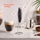 thumbnail image 4 of Milk Frother Peach Street, potente portátil, de acero inoxidable, 4 of 8