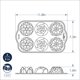 thumbnail image 5 of Molde para Cakelet Floral Nordic Ware 3 Tazas Toffee, 5 of 7