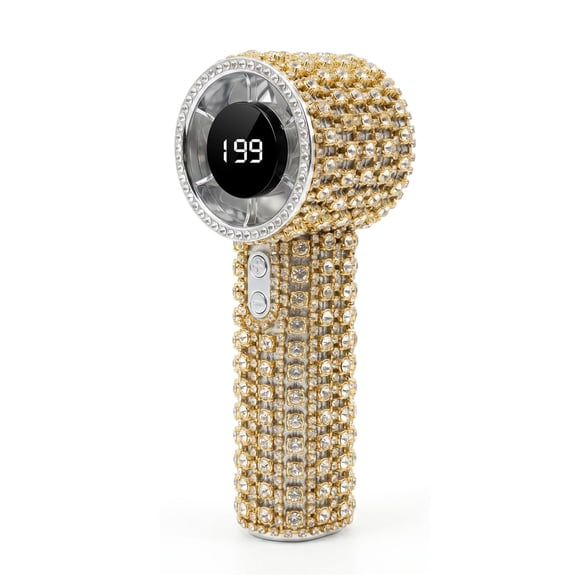 Ventilador de mano Fussybussy 1800 mAh recargable por USB – Dorado