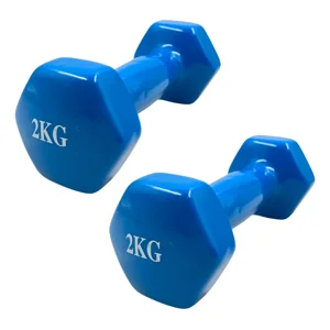 Linea Sport - Par De Mancuernas 2Kg C/U Total 4Kg Hexagonales De Vinilo