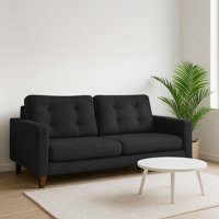 Latam Home - Sofa Napoles 2C Tela Velvet Negro