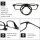thumbnail image 3 of Gafas de lectura con soporte magnético para colgar en el cuello, gafas de lectura con imán unisex portátiles, montura telescópica con patas largas y marco para la cabeza., 3 of 5