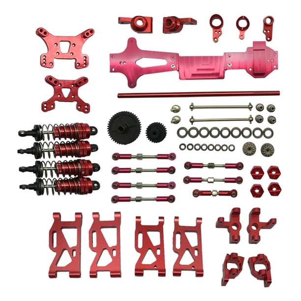 WLtoys 144001 RC Car Upgrade Kit De Metal Piezas Accesorios De Eje De Transmisión De Brazos Rojo