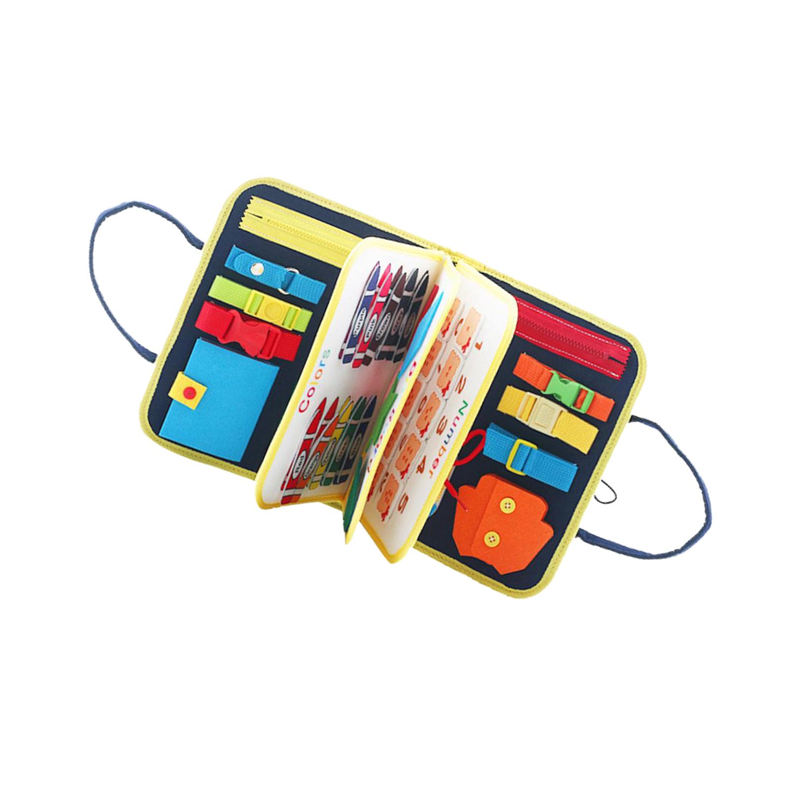 Magideal - Juguetes Montessori, Tablero Ocupado, Aprendizaje De Habilidades Motoras , Juguete Sensorial Educativo, Juguete Ocupado Para Viajar, Juguete Para Estilo A