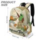 thumbnail image 3 of Rana y Sapo-theme Backpack, Campus style schoolbag Bookbag with Adjustable Shoulder Straps And Large Zip Compartment, Unisex Travel Bags.42x30x15cm, 3 of 6