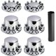thumbnail image 1 of Tapa de rueda JESONN 33 mm cromo ABS - Kit 2 delanteras y 4 traseras, 1 of 9