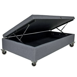Bloccare - Base De Cama Baúl Emma 1.5 Plaza Largo190 Cm Lateral Con Rueda Pyton