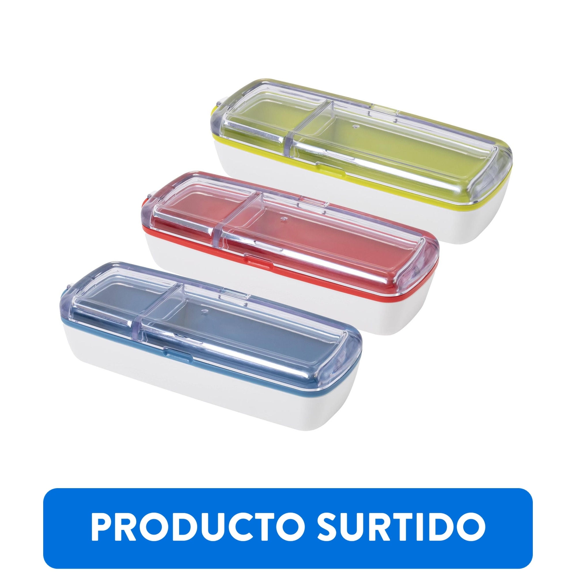 Mainstays - Contenedor 196ml Snack Fruta División Abs - San 2 Piezas Multicolor