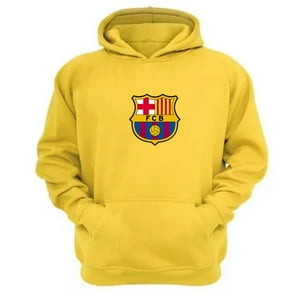 Genérico - Polerón Canguro Barcelona Amarillo Talla Xl Unisex