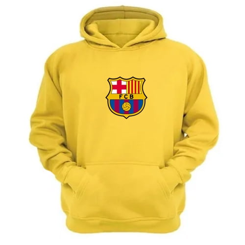 Polerón Canguro Barcelona Amarillo Talla S Unisex