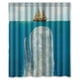 thumbnail image 1 of Cortina de ducha con diseño de ballena azul y velero, juego de cortina de baño con ganchos, tamaño 60 x 72 pulgadas, 1 of 3