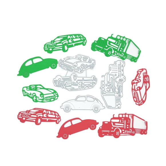 Matrices De Corte De Metal Con Formas De Autos Para Scrapbooking