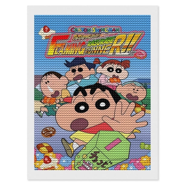 Shin-chan Kits de Pintura de Diamantes para Adultos 5D DIY Diamond Art Kits Full Drill Diamond Dots para Regalo Decoración de Pared y Relajación Artes de Gemas 30*40cm