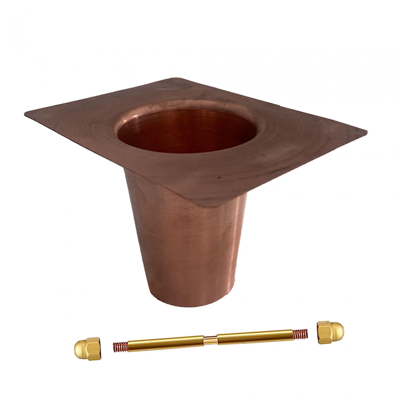 Ioensy - Adaptador De Canalón De Cadena De Lluvia De Repuesto Para Salida De Bajante Exterior De Cobre