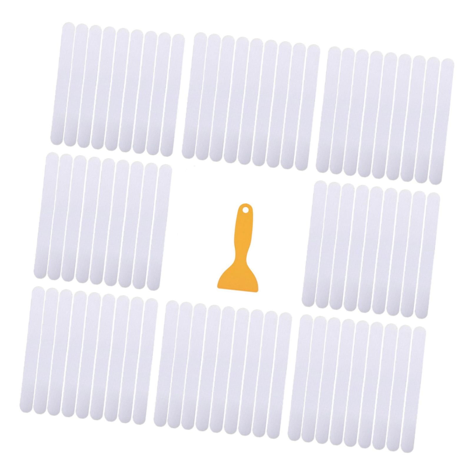 Magideal - 72x Tiras Antideslizantes Para Peldaños De Escalera Cinta Antideslizante Para Seguridad Del Piso Empuñaduras De Escalera Antideslizantes Transparentes