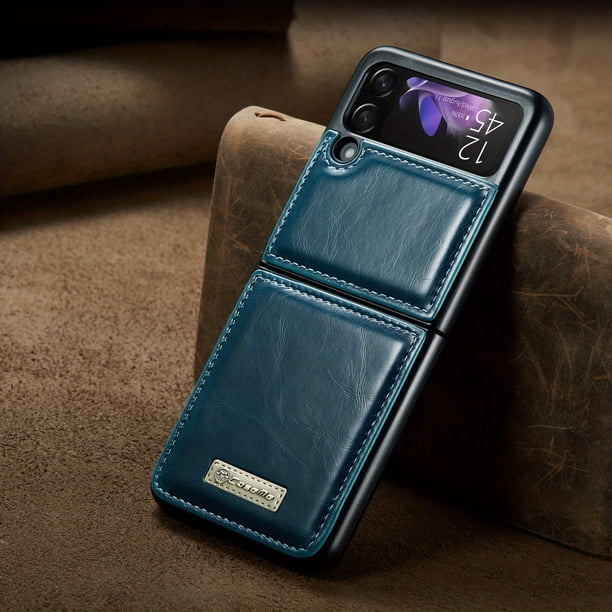 Artificial Leather And Hard PC Shell, Ultra Thin Slim Durable Protective Phone Case Cover For Samsung Galaxy Z Flip 5/Samsung Galaxy Z Flip 4 ,