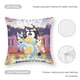 thumbnail image 5 of Bluey Fundas de almohada de terciopelo con tema, regalos de funda de almohada, decoración para el hogar, cojín de lanzar, regalo de cumpleaños para fans y parejas. 40cm x 40cm., 5 of 6