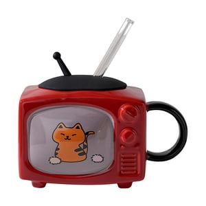 Bothyi - Taza De Café De Cerámica, Bonita Taza Para Bebidas, Para Restaurante, Hora Del Té De La Tarde, Color Rojo