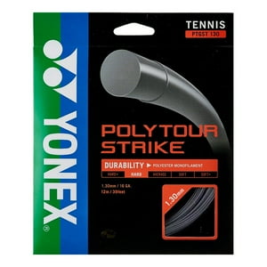 Cuerda De Tenis Yonex Poly Tour Strike 16L/1.30Mm Negra 12 M