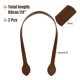 thumbnail image 2 of 2 piezas de correas de cuero para bolsos de 24 pulgadas (60 cm) con oreja, color café claro, 2 of 6