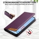 thumbnail image 5 of Funda Tipo Cartera de Cuero Sintético para Samsung Galaxy S24 Bloqueo RFID, con Ranuras para Tarjetas y Bolsillo para Efectivo, Cierre Magnético Fuerte Morado, 5 of 6