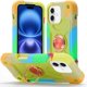 thumbnail image 1 of Funda for Apple iPhone 16 de 6.1 Pulgadas con Soporte de Doble Anillo, Soporte Giratorio de 360°, PC+silicona, Cubierta de Teléfono a Prueba de Golpes de Grado Militar de Alta Resistencia, Amarillo,, 1 of 6