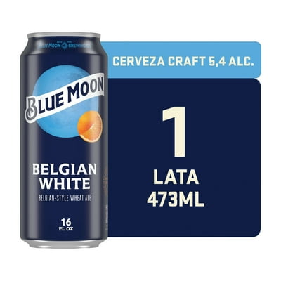 Cerveza Artesanal Belgian White Ale 5.4° Lata 473 Ml Blue Moon