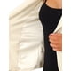 thumbnail image 5 of INSPIRE CHIC Blazer de Terciopelo para Mujer Color Sólido Cuello de Chal Una Botón Traje de Trabajo L Beige Blanco, 5 of 6