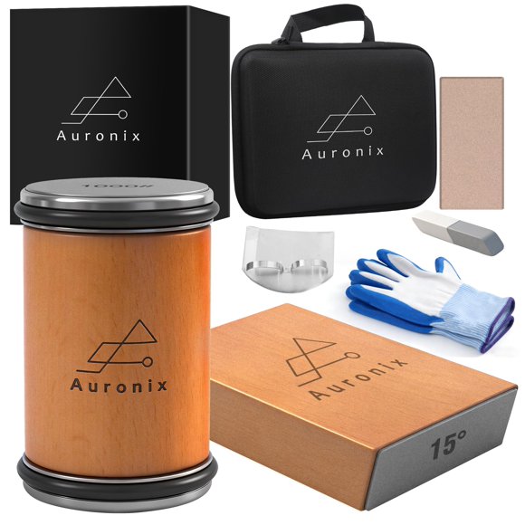 Afilador de Cuchillos Auronix Kit de 7 Piezas con Diamante 15/20°