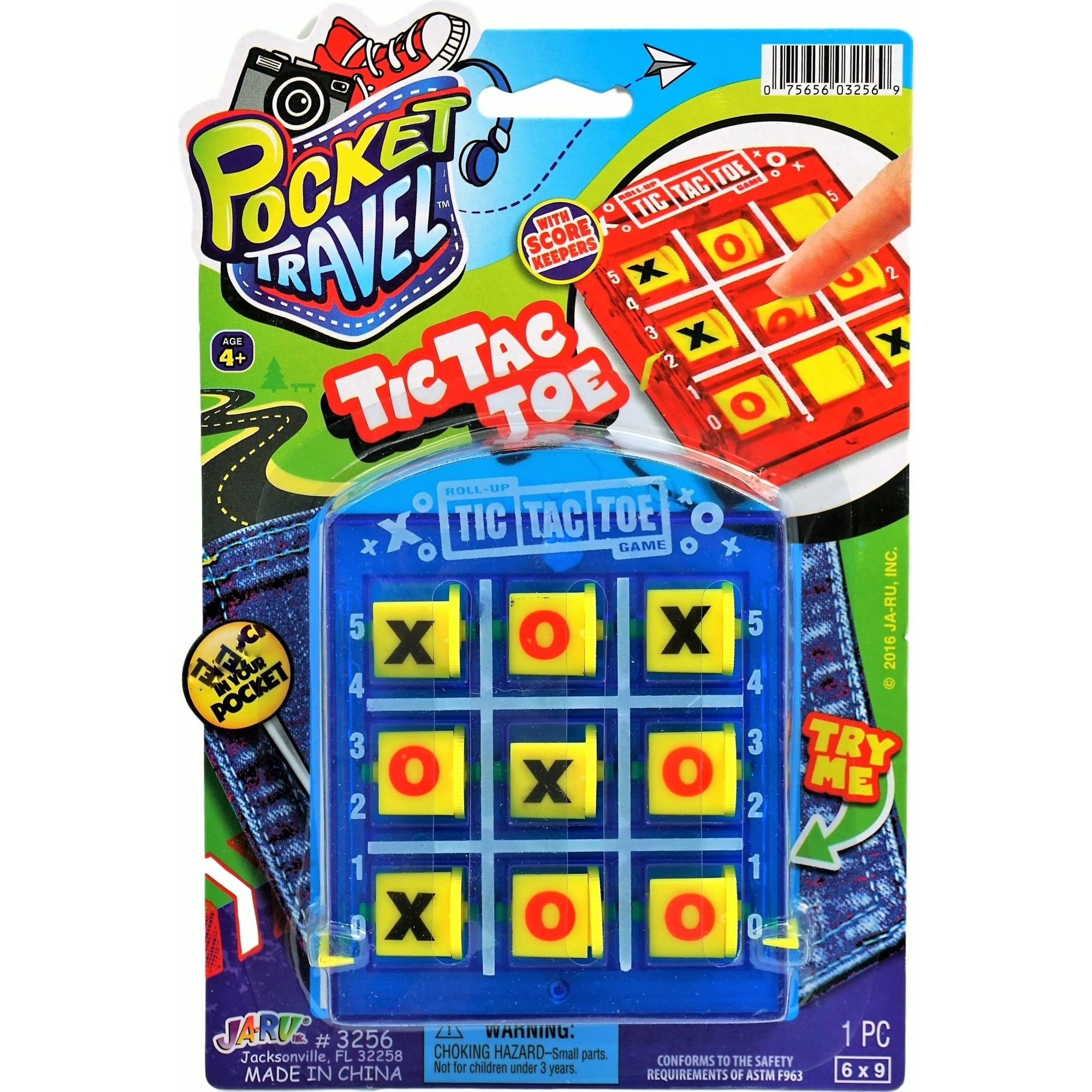 Juego De Mesa Ja-ru Portátil Tic Tac Toe Para Niños, Tamaño De Viaje
