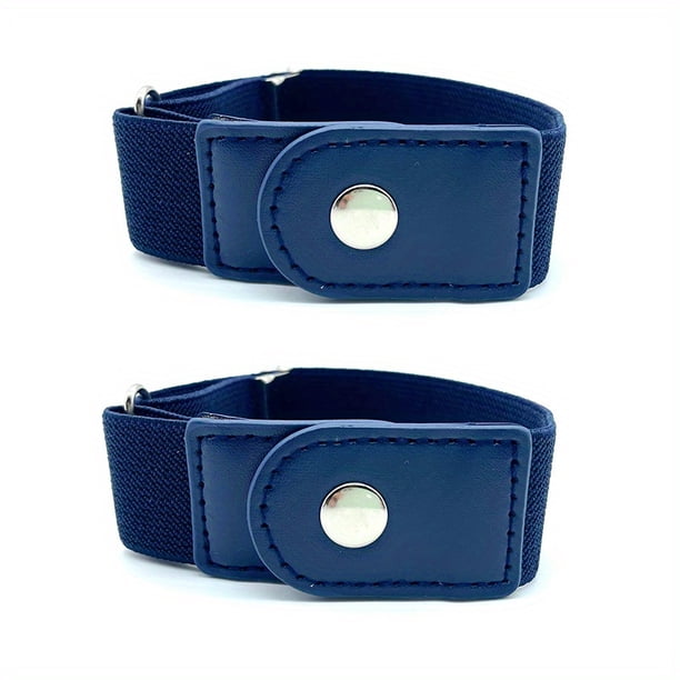2pcs No Buckle Elastic Belts: Comfort & Style for Men & Women - Perfect for Jeans & Pants!