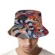 thumbnail image 4 of Hamburguesero Sombrero bucket para adultos, gorra de protección solar, sombrero de pescador plegable para viajes al aire libre, pesca y actividades de verano, 4 of 6