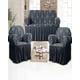 thumbnail image 3 of Pack De Fundas De Sofa 3+1+1 Con Velo Color Gris, 3 of 4