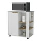 thumbnail image 3 of Mueble Microondas 1 Puerta 4 Ruedas Fm-009b Blanco Y Café Claro, 3 of 7