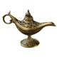 thumbnail image 1 of Aladdin Lamp Genie Costume Light Coleccionable Para Decoración De Adornos De Fiesta Bronce, 1 of 5