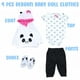 thumbnail image 2 of Conjunto de ropa para niña Reborn Baby Doll de 17 a 22 pulgadas con panda, 4 piezas, 2 of 3