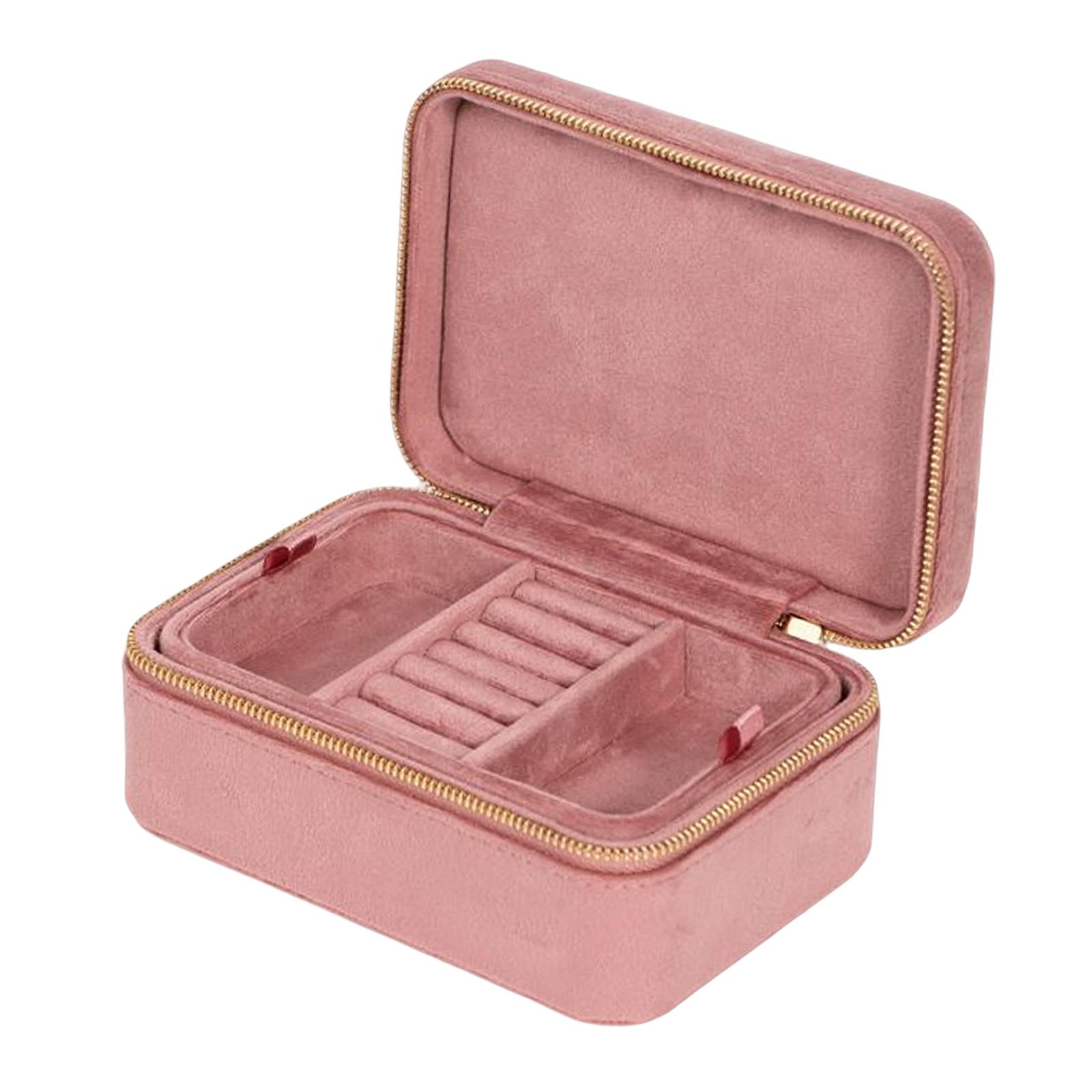 Ioensy - Caja Organizadora De Joyas De Gran Capacidad Para Reloj Día De San Valentín Mujeres Niñas Rosa Oscuro