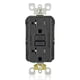 thumbnail image 1 of Salida GFCI Leviton de 20 amperios, autocomprobación, resistente a manipulaciones, color negro, 1 of 7