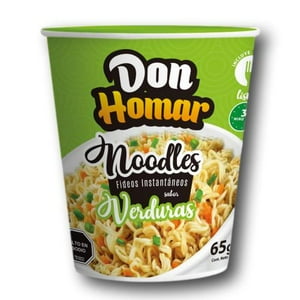 Fideos Instantáneos Sabor Verdura 65G Pack 24 Unidades Don Homar